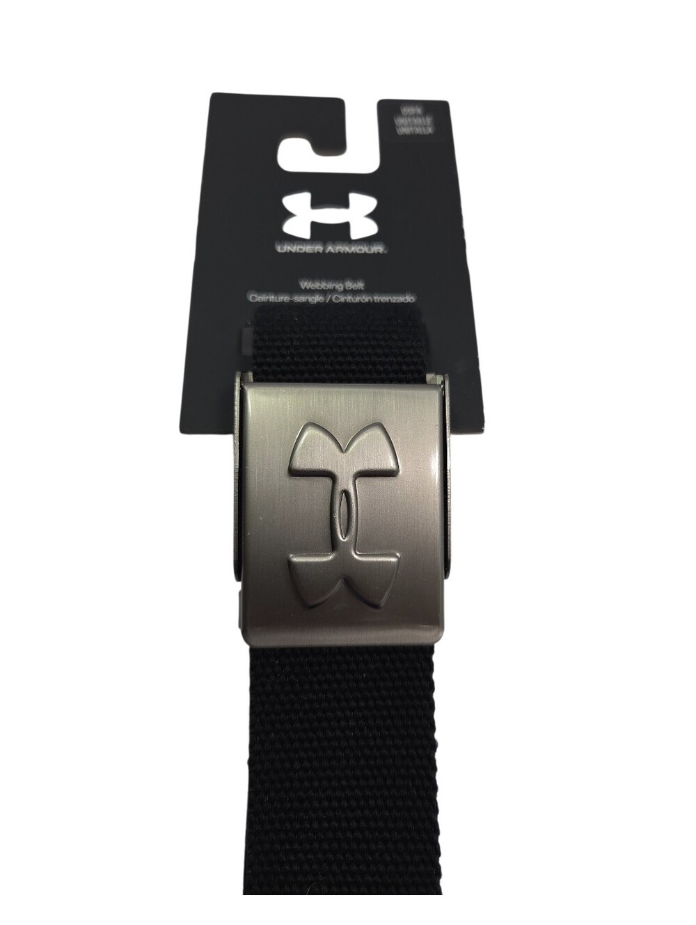 Under Armour Men's Adjustable Webbed Belt Brushed Nickel Buckle One Size NEW